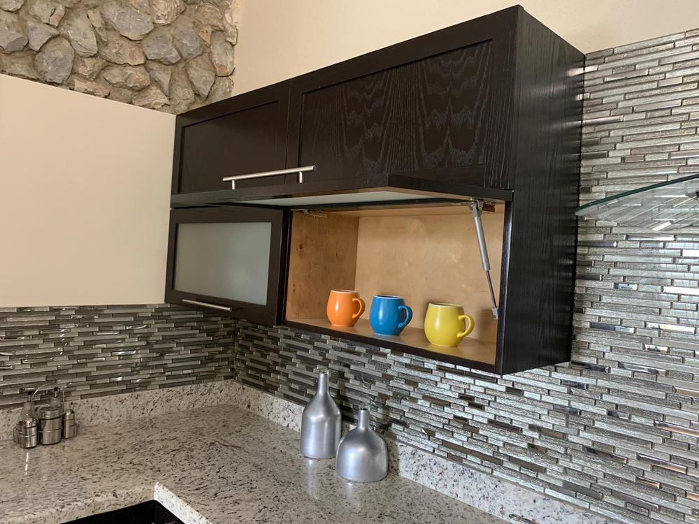 Wall Cabinets with Frosted Glass